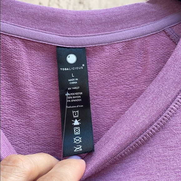 Yogalicious Side Knot Yoga Shirt Sweatshirt Top - Picture 4 of 7